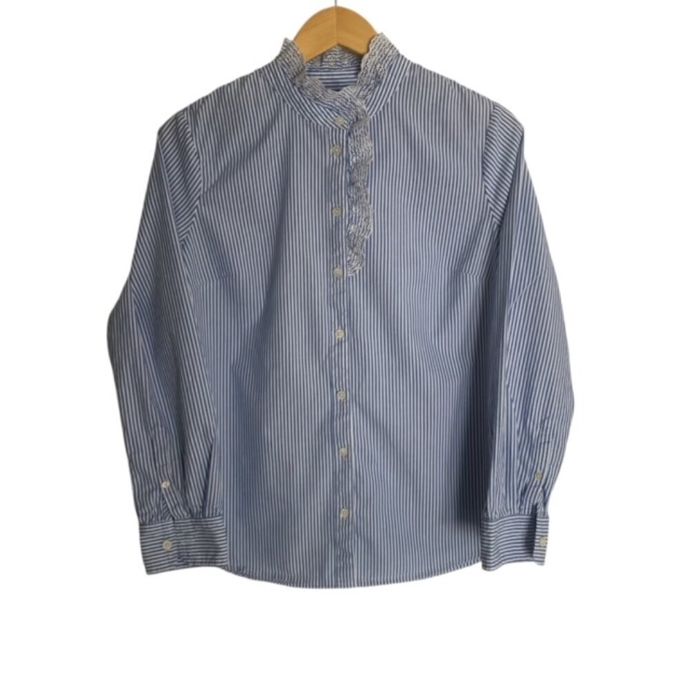 J. Crew Eyelet Trim Button Up Shirt Medium